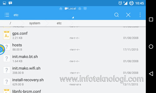 edit hosts file android